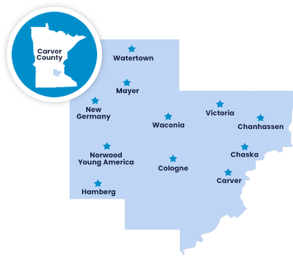 Carver County, MN city map
